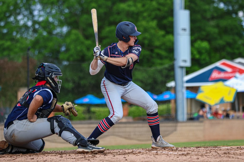 HTHiToms's tweet photo. In his first at-bat of the year, Davis Hanson hits a 💣 to right-center to put the HiToms up 1-0 as we enter the 4th! https://t.co/aNfEWEDH0D