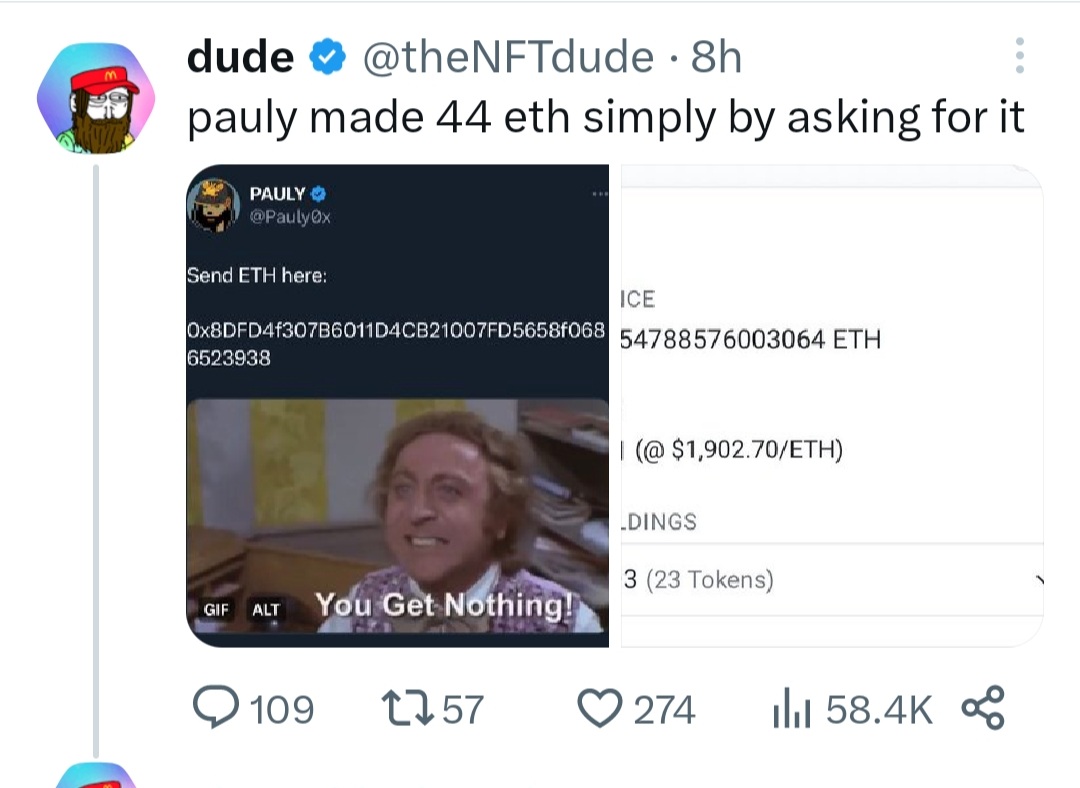 Ivandoe21's tweet image. Send eth here😂😂 0x3d212dED64A3A33C4BAB6Ed0D43173541E6D23F9
 #NFTCommunity
 #wtfisgoingon