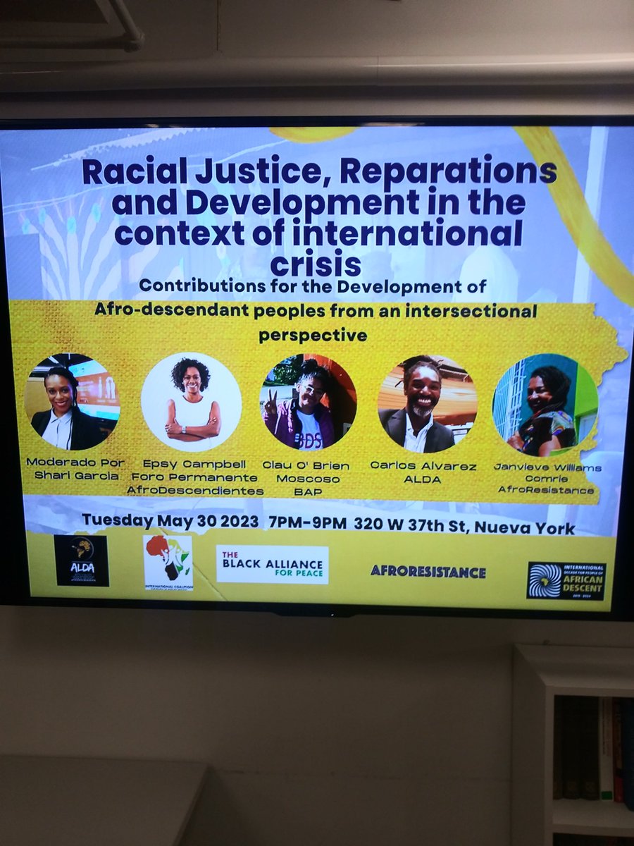 FestivalAfrolat's tweet image. Happening Now @PeoplesForumNYC @ via @afroresistance @charlyxango @epsycampbell  #BlackAllianceforPeace #ALDA #UNpermanentforum #afrodescendants #foropermanente
#afrodescendientes
#Afrolatino
#Afrolatina
#Afrolatinx