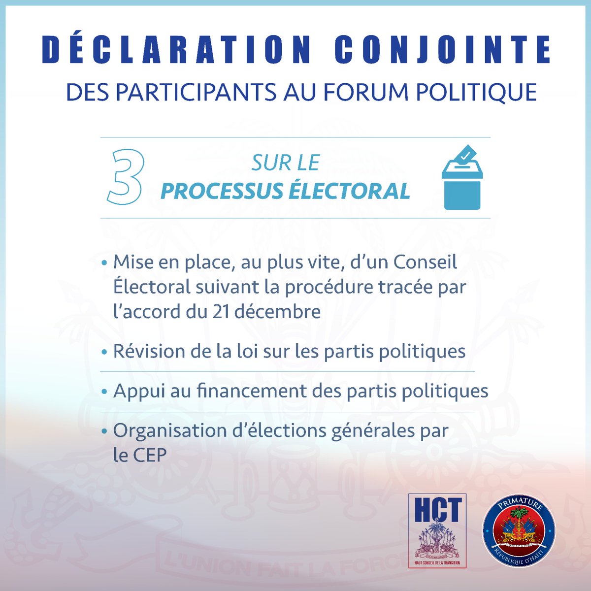 HautCTransition's tweet photo. #HautCTransition - Déclaration Conjointe #3 sur le processus électoral https://t.co/Rl00O6QGzs