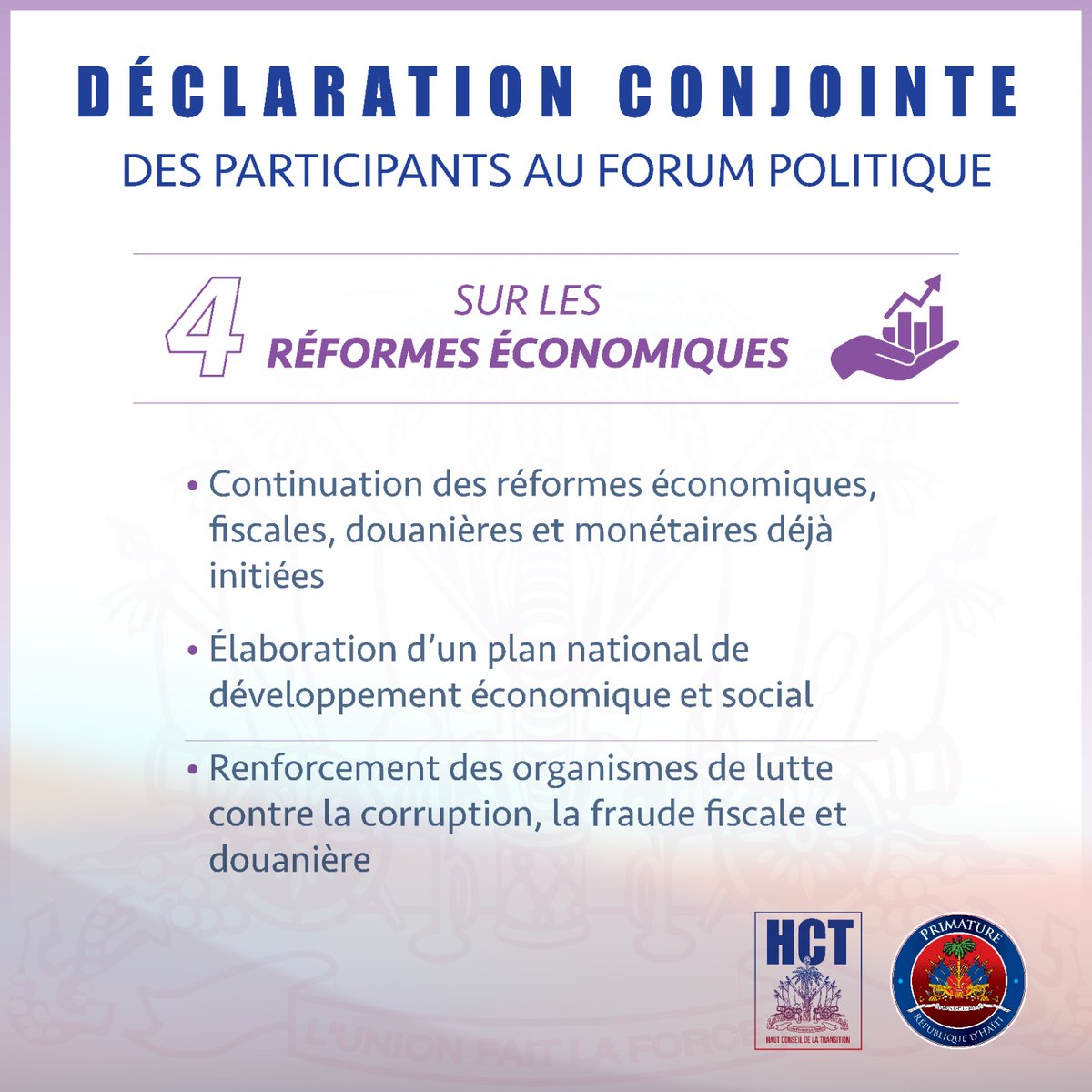 #HautCTransition - Déclaration Conjointe #4 sur les réformes économiques