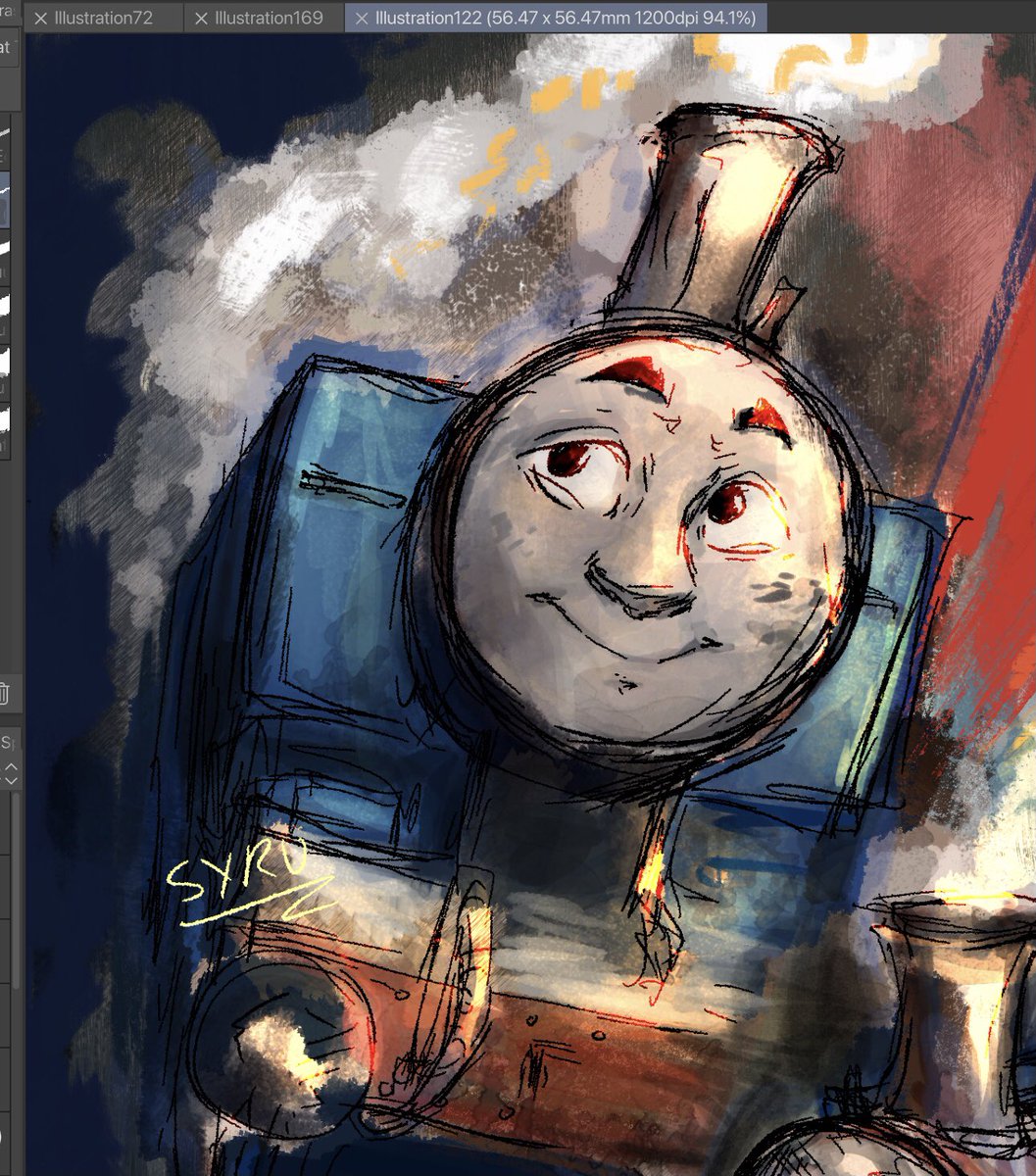 I don’t think I’ll ever finish this piece, but I like how Thomas turned out here

(He’s so hard for me draw in a way I find satisfying usually it’s not even funny)