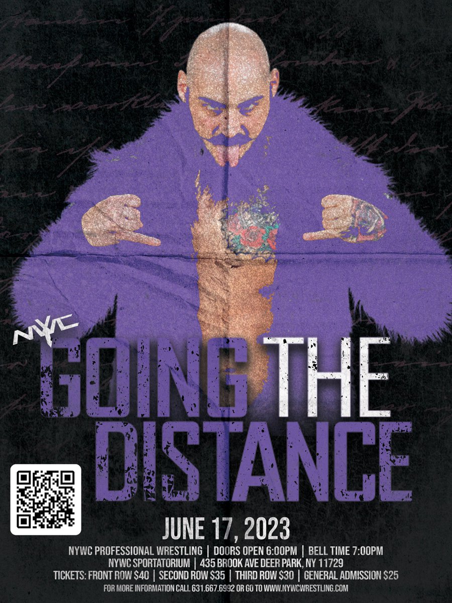 NYWCWRESTLING's tweet photo. NYWC returns to the Sportatorium on Saturday, June 17th for Going the Distance!

Tickets available at https://t.co/NRSIKBcf9r! https://t.co/EDJalkNTL3