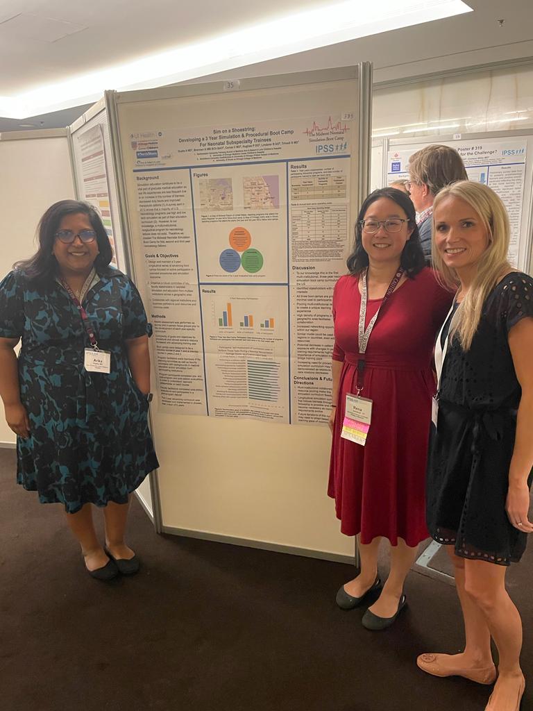 Assistant program director @renalinderer traveled to Lisbon, Portugal last week to present a poster with the Midwest Neonatal Simulation Bootcamp (@MidwestSim) planning committee at the IPSSW2023 conference hosted by the International Pediatric Simulation Society @IPSSorg