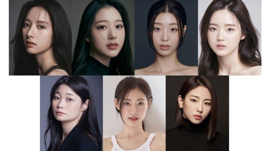 #KimJiYeon, #JangDaAh, #RyuDaIn, #KangNaEon, #JungHaDam, #ShinSeulGi and #HaYulRi officially cast for TVING webtoon-based drama <#PyramidGame>, the story of a high school student survives in the school graded students by voting.

Release in 2024.