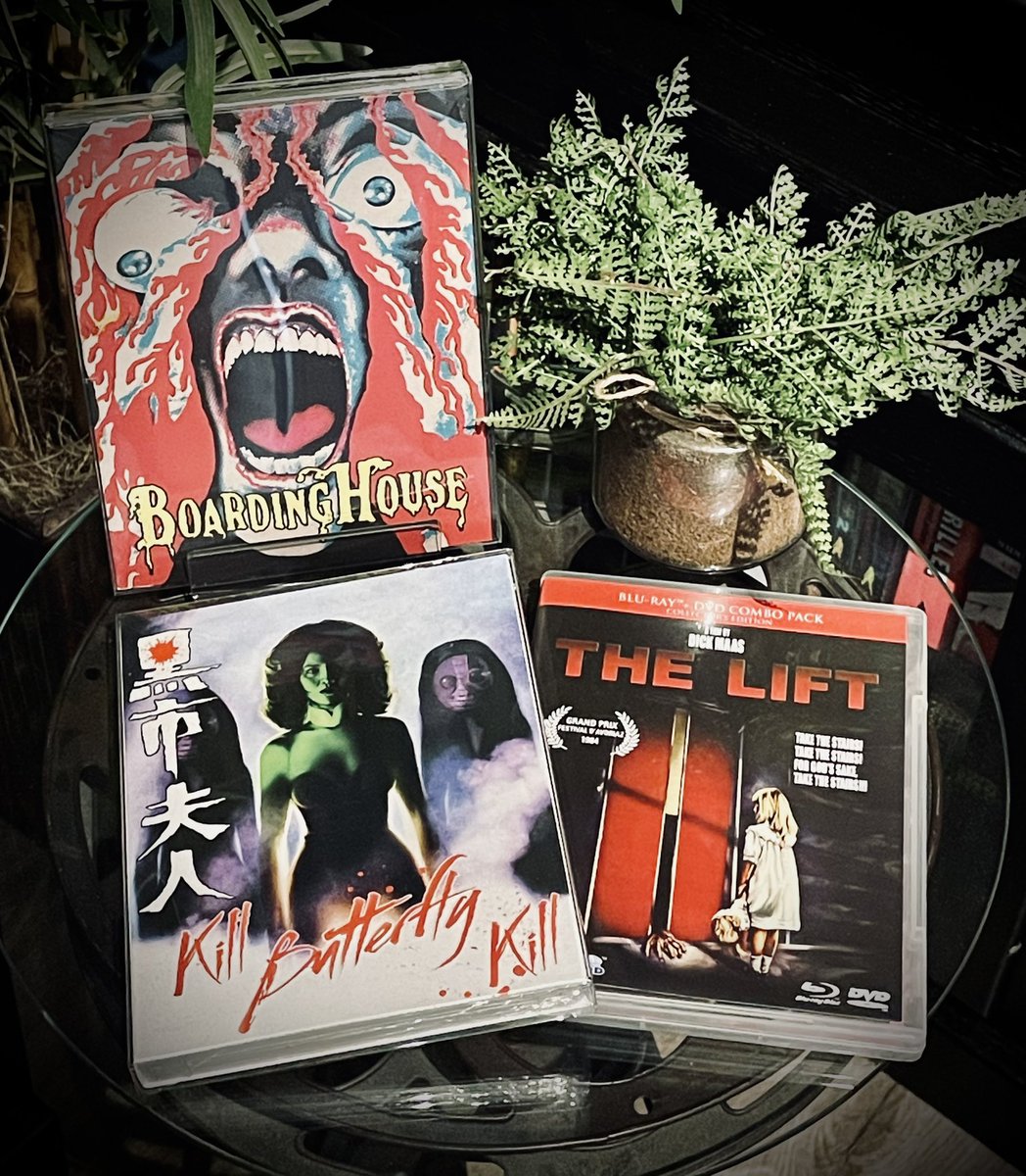 #FreshlySqueezed #LatestArrivals First ever SOV Boardinghouse comes courtesy @filmarchive, along w/ @diabolikdvd @CauldronFilms Kill Butterfly Kill, and @blunderground’s 2 Disc Combo The Lift. #physicalmedia