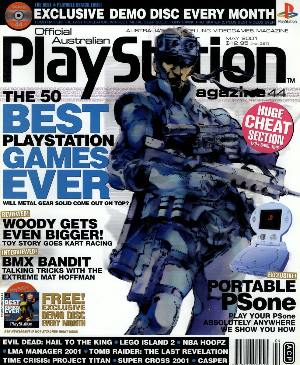 RT @PlayStationPark: Official Australian PlayStation Magazine #44, May 2001 - 'Metal Gear Solid 2' cover. https://t.co/ZV7M8KhzkW