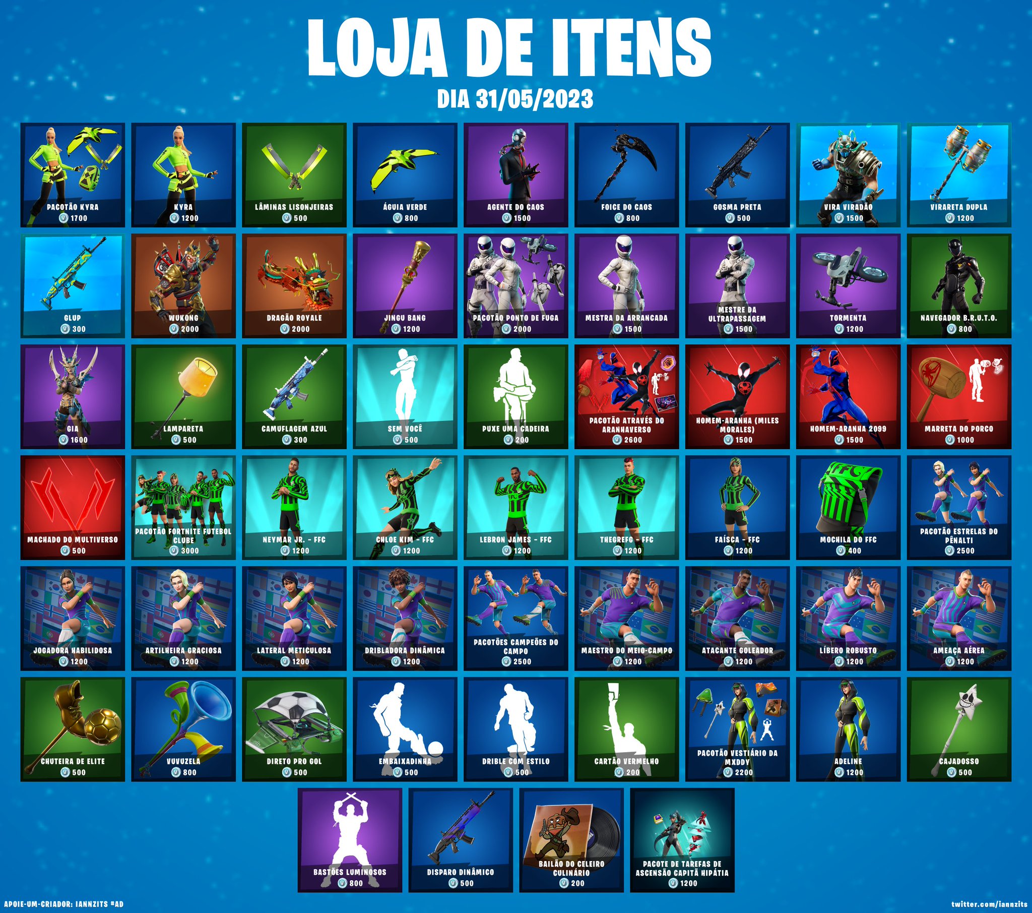 iannzits on X: 🛒 #Fortnite Loja de Itens