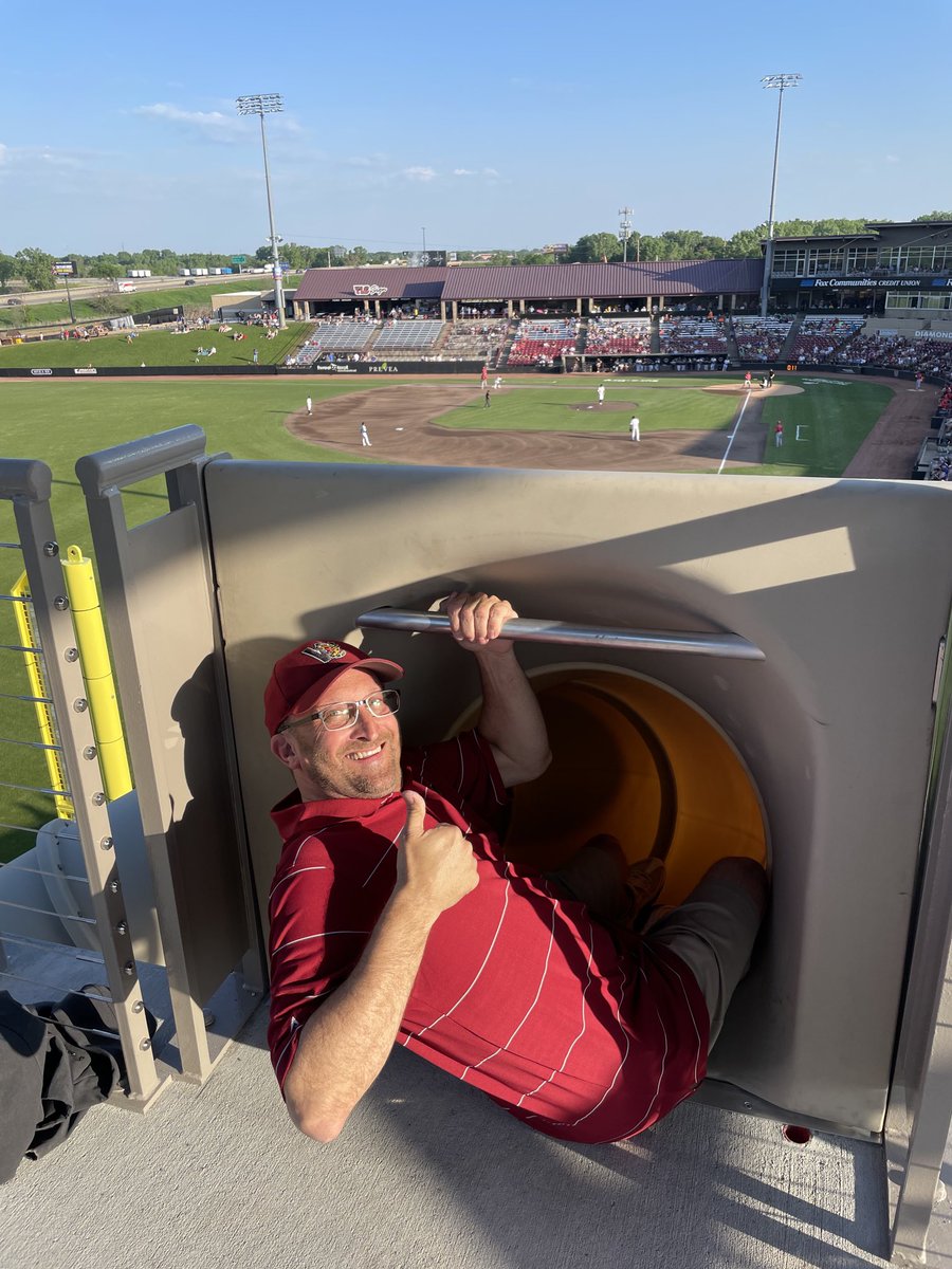 Opening night for the slide at the ⁦@TimberRattlers⁩ game. It was pretty cool!
#RideTheSlide