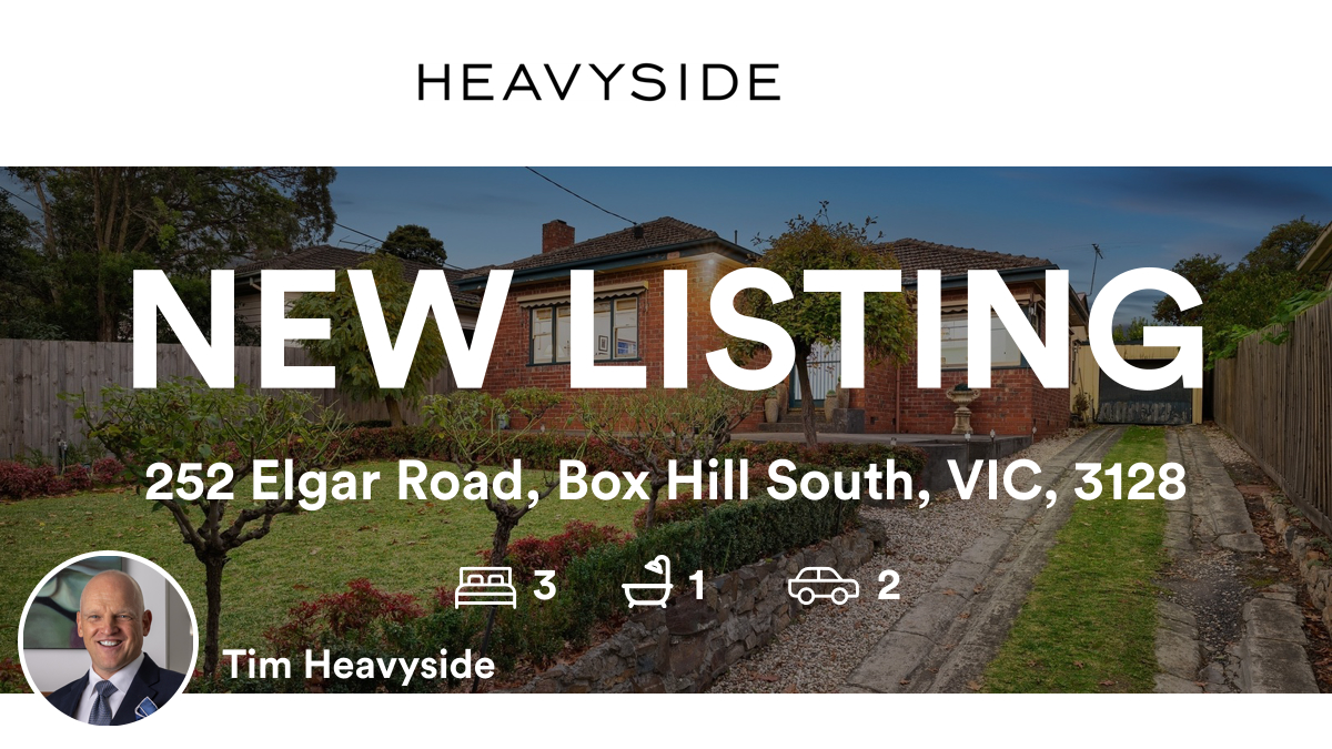 🛌 3 🛀 1 🚘 2
📍 252 Elgar Road, Box Hill South, VIC, 3128

My latest listing on RateMyAgent.

rma.reviews/QcUaszmzCyUB

...
#ratemyagent #realestate #HEAVYSIDE