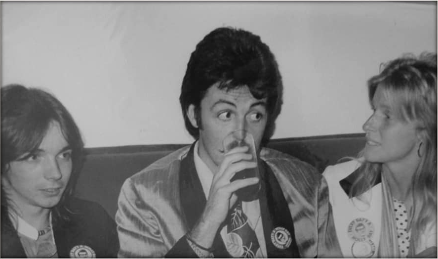 PAul McCartney at his Buddy Holly 40th anniversary party, 1976.