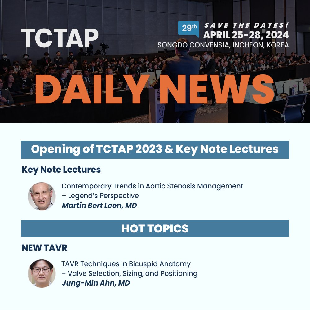 summitmd_cvrf's tweet image. 📰Check out the updated articles from #TCTAP2023 Daily News

This week&apos;s articles cover topics lectured in the Hot Topics session and the Key Note Lectures from the Opening of TCTAP 2023.

🔗Read the article: bit.ly/43qeCN7
🔗Watch the lecture: bit.ly/432U6m2