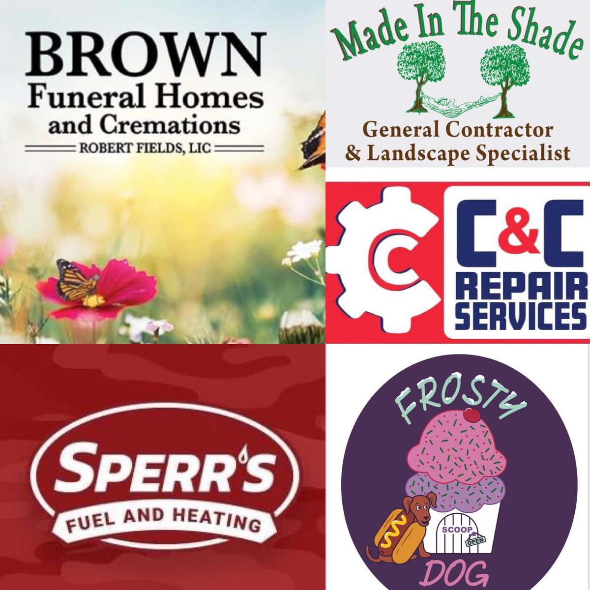 A huge THANK YOU to these local businesses for their generosity and supporting Martinsburg High School Wrestling during the 2022-2023 season!

sperrs.com

brownfuneralhomeswv.com

madeintheshadewv.com

cc-repair-services.business.site

facebook.com/FrostyDogWV?mi…