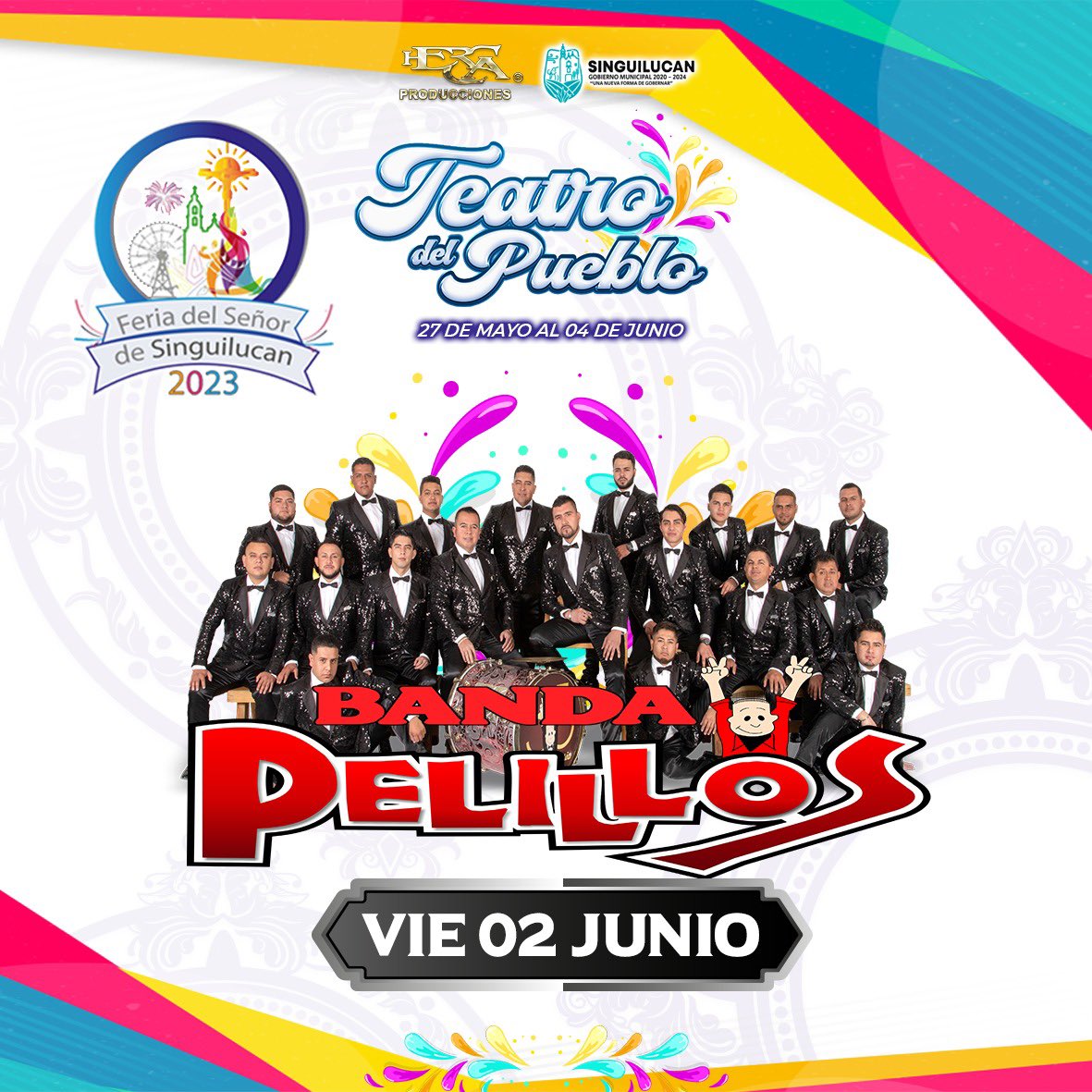Singuilucan Hidalgo📍🇲🇽
Nos vemos este Viernes 2 de Junio
Hay que cantar y bailar todos 
Nuestros éxitos!!
#BandaPelillos