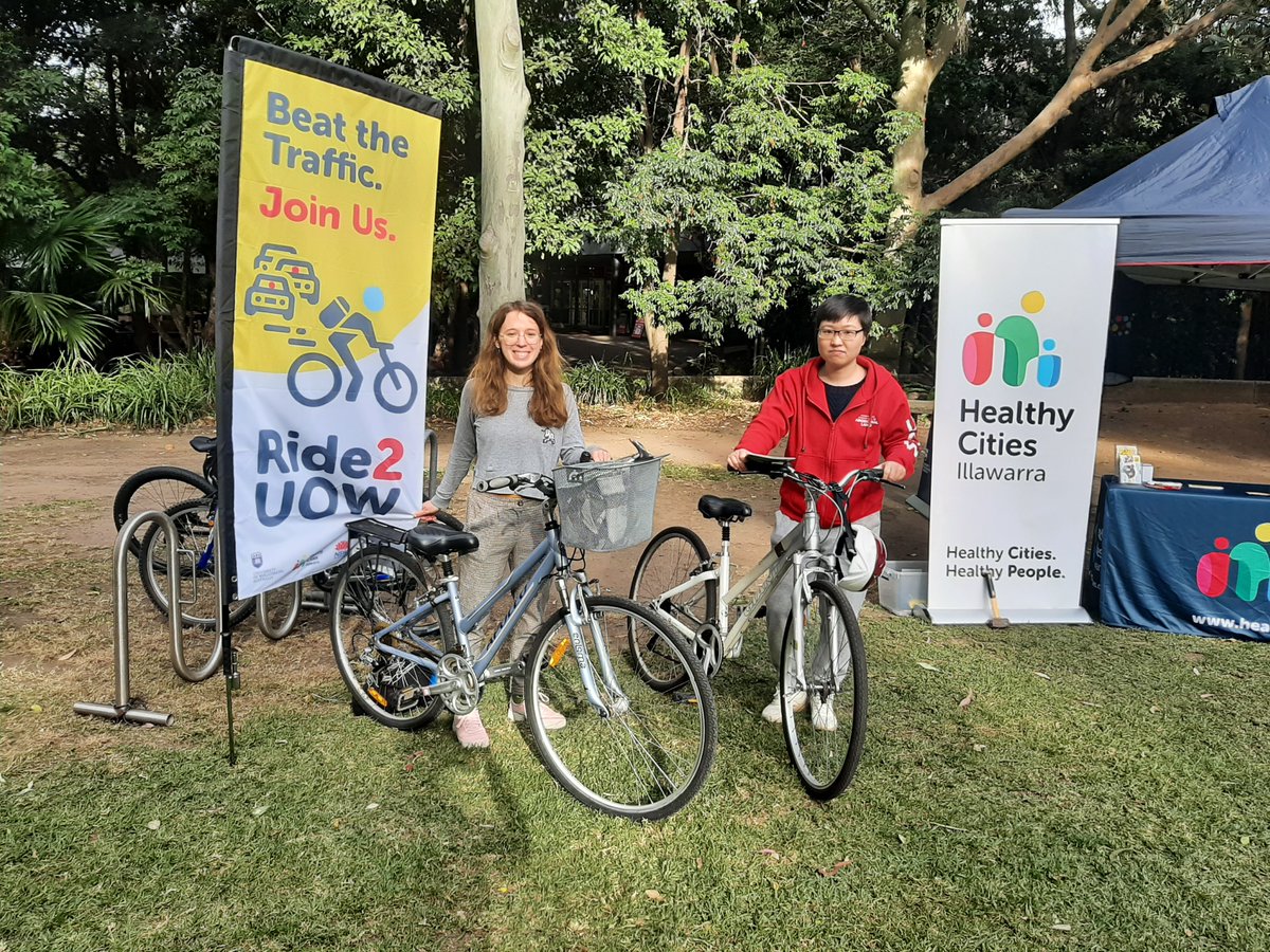 🚲Great cycling event today #Ride2UOW #Ride2Work @UOW 🚲Many thanks to @Healthy_Cities and @UCI_cycling @UCI_media  for organising this in #Illawarra #Wollongong So glad that students were joining too, to discover safe routes to Uni🚲