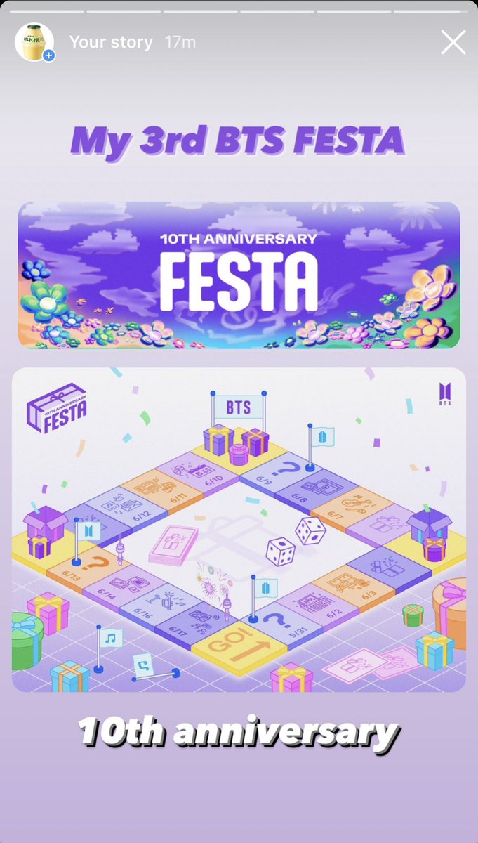 💜 2y with @BTS_twt 
- #BTSFESTA 

1st : #BTS8thAnniversary 
2nd : #BTS9thAnniversary 
3rd : #BTS10thAnniversary