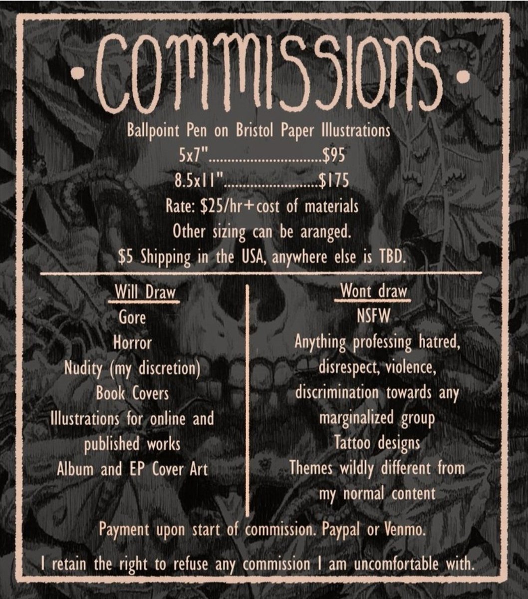 I'm nearing the end of my commissions list, so I'm opening up ONE commission slot. Message me if you'd like to reserve it ✨️