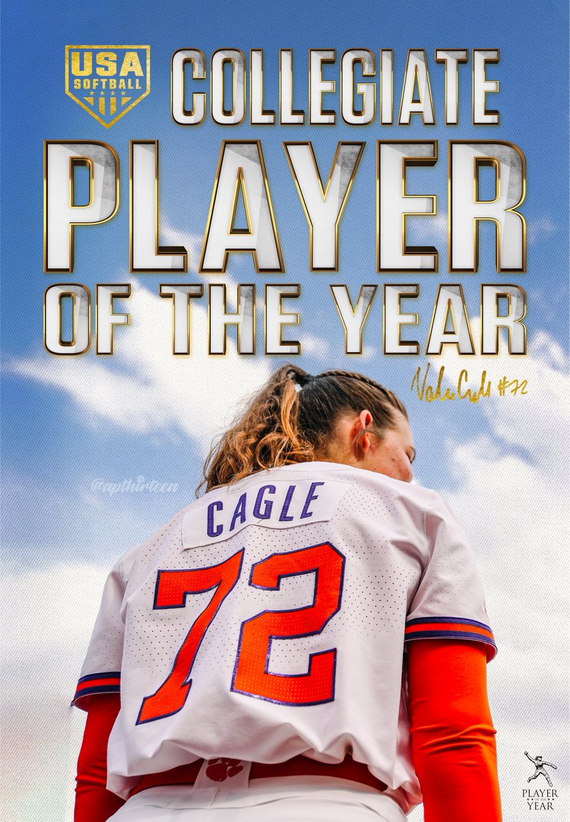apthirteen's tweet photo. 🗣️ BUILD THE STATUE

The 🐐 cements her legacy. Valerie Cagle is the USA Softball Collegiate Player of the Year! https://t.co/Nm7zfoqhKM