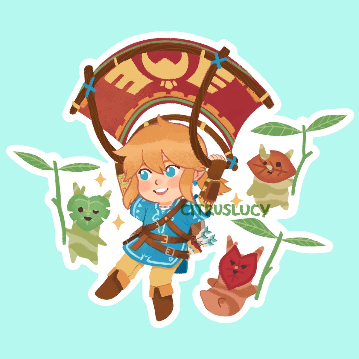 リンク(ゼルダの伝説) 「revamped an old link drawing while i'm h」|Lucy Zhang 🎨 available for work!のイラスト