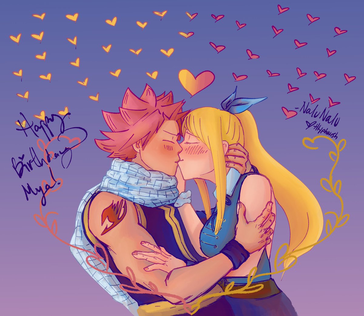 birthday gift for my buddy bestie beloved from early april ^^ 
#nalu #fairytail