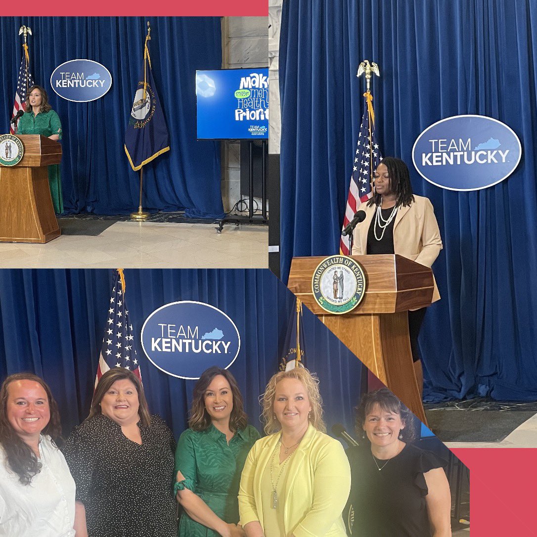 Together we are making mental health a priority in our schools across the state thanks to the support from <a href="/LtGovColeman/">Lt. Governor Jacqueline Coleman</a> and <a href="/GovAndyBeshear/">Governor Andy Beshear</a>. Proud to be a part of this journey to help support our NKY students’ mental health! Love to see <a href="/DrSherickaSmith/">Dr. Shericka Smith, DSW, LCSW</a> doing amazing work in Lex