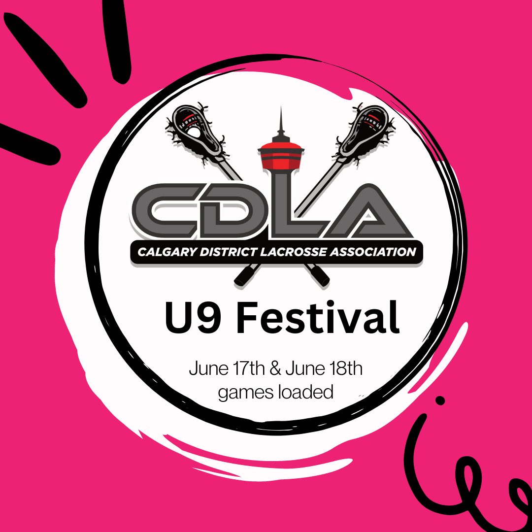 U9 Festival is on June 17th and June 18th! 
Games have been loaded to your schedules! 

We are excited to celebrate the U9 season with our teams! 

#yyclax #calgarylacrosse