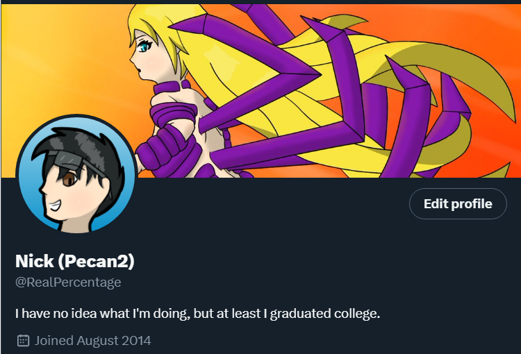 RealPercentage's tweet image. Finally, my profile pictures aren't other people's art and stolen memes!