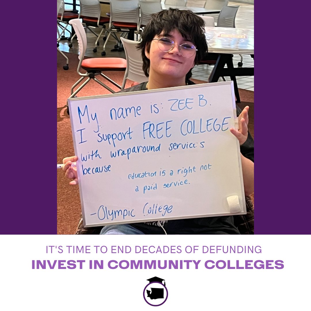 Student Spotlight: Zee B supports Free College with wraparound services because education is a right not a paid service. #FreeCollege