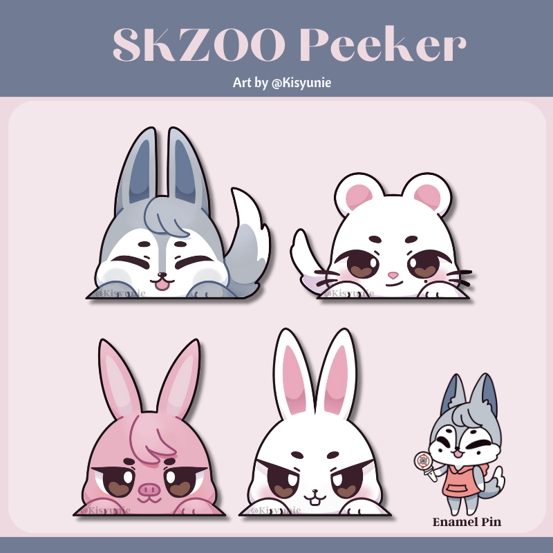 KiseuArt's tweet photo. SKZOO Peekers and Pin ideas coming soon!
For all the Stays out there, I hope you'll love these~

#Straykids #straykidsart #skzoo #skzooart #skz #wolfchan #leebit #jiniret #dwaekki https://t.co/zvQ4bLYWiH