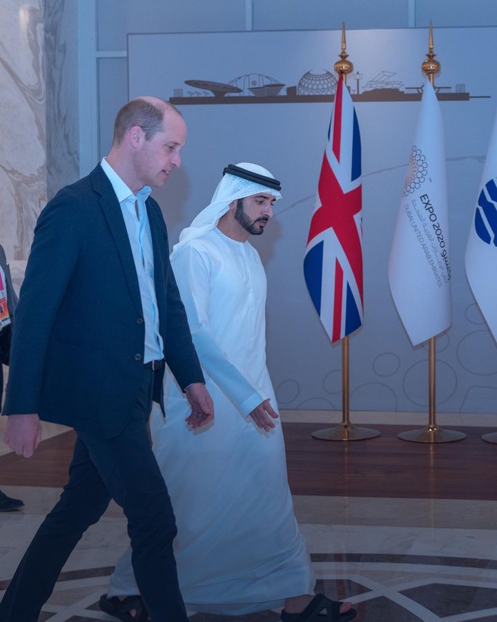 With Prince William, the Duke of Cambridge at Expo, where the world meets.

The UAE and the United Kingdom have strong historical ties, today we discuss the future and the great promise it holds. @dukeandduchessofcambridge
