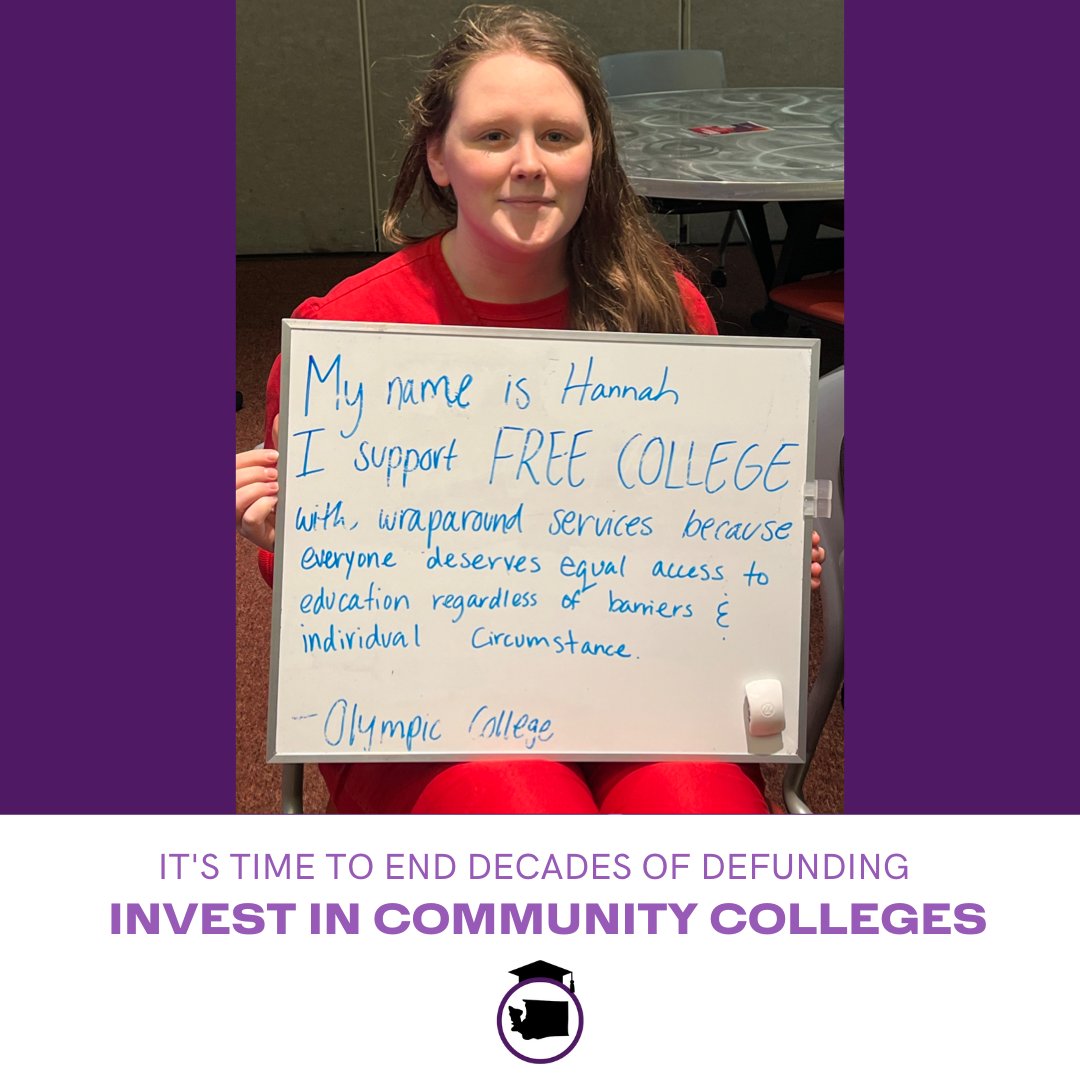 Student Spotlight: Hannah supports Free College with wraparound services because everyone deserves equal access to education regardless of barriers & individual circumstance. #FreeCollege