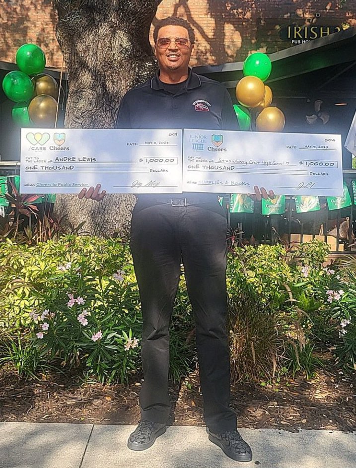 Strawberry Crest (@theschschargers) on Twitter photo Congrats <a href="/GA_DREZZA/">Andre Lewis</a> for winning the Cheers to Public Service award from Cheers 31! Your Charger family is proud of you! Congrats <a href="/GA_DREZZA/">Andre Lewis</a> for winning the Cheers to Public Service award from Cheers 31! Your Charger family is proud of you!