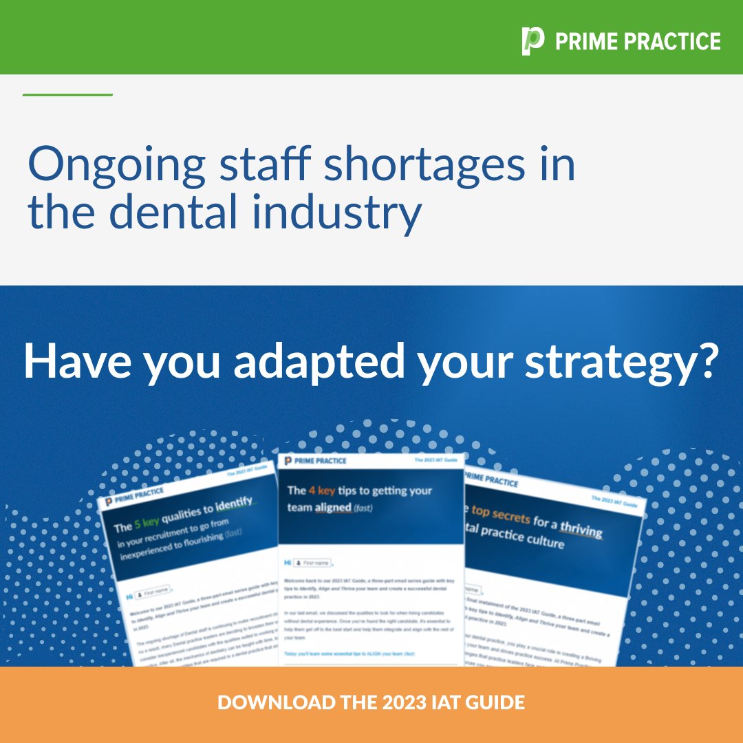 PrimePractice's tweet image. We developed the Prime Practice 2023 IAT Guide with valuable tips and strategies for achieving a thriving dental practice in 2023.

Learn more: bit.ly/3WAizNj