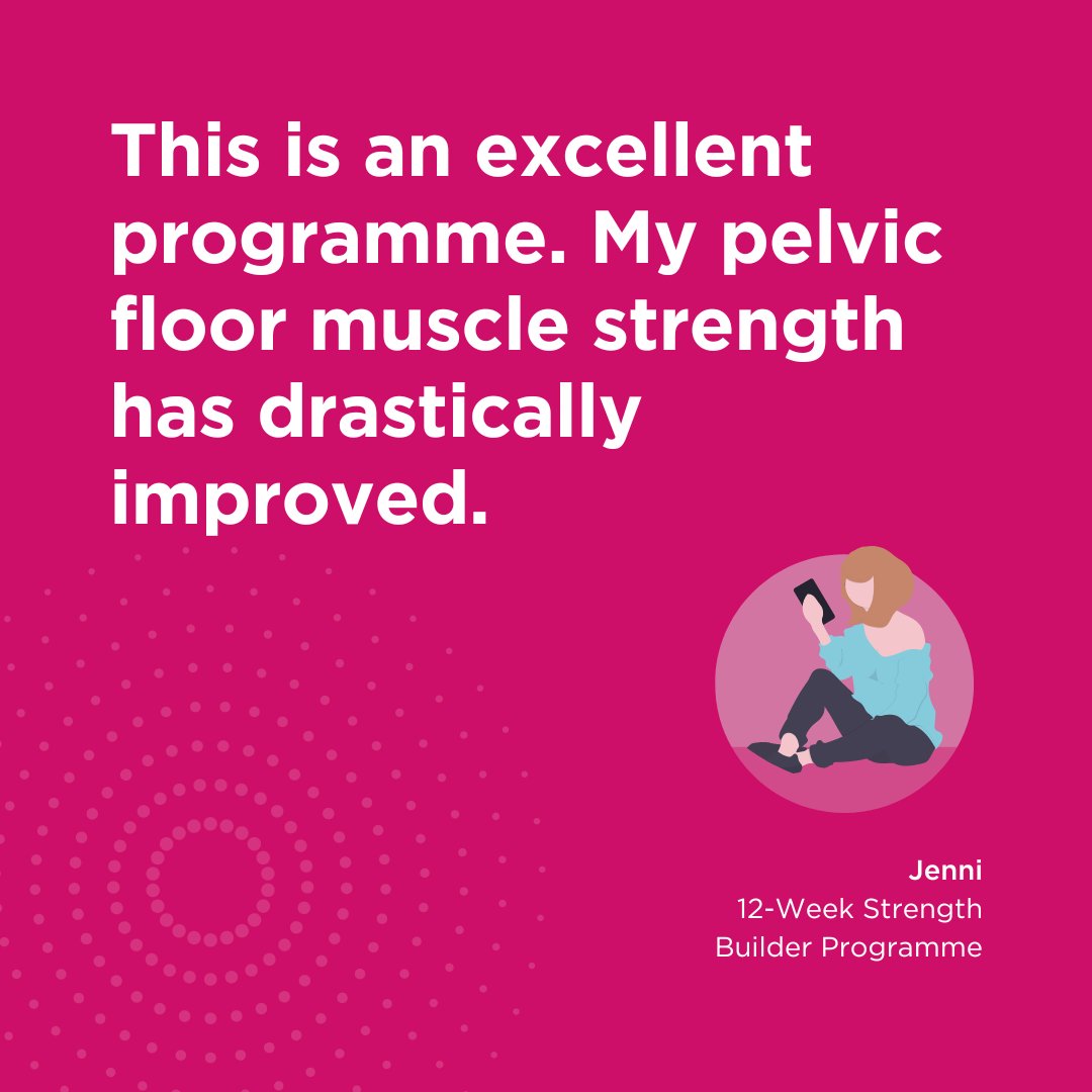 "This is an excellent programme. My pelvic floor muscle strength has drastically improved." Jenni, 12-Week Strength Builder Programme

#femfit #pelvicfloor #incontinence #pelvicfloormuscle #urinaryincontinence