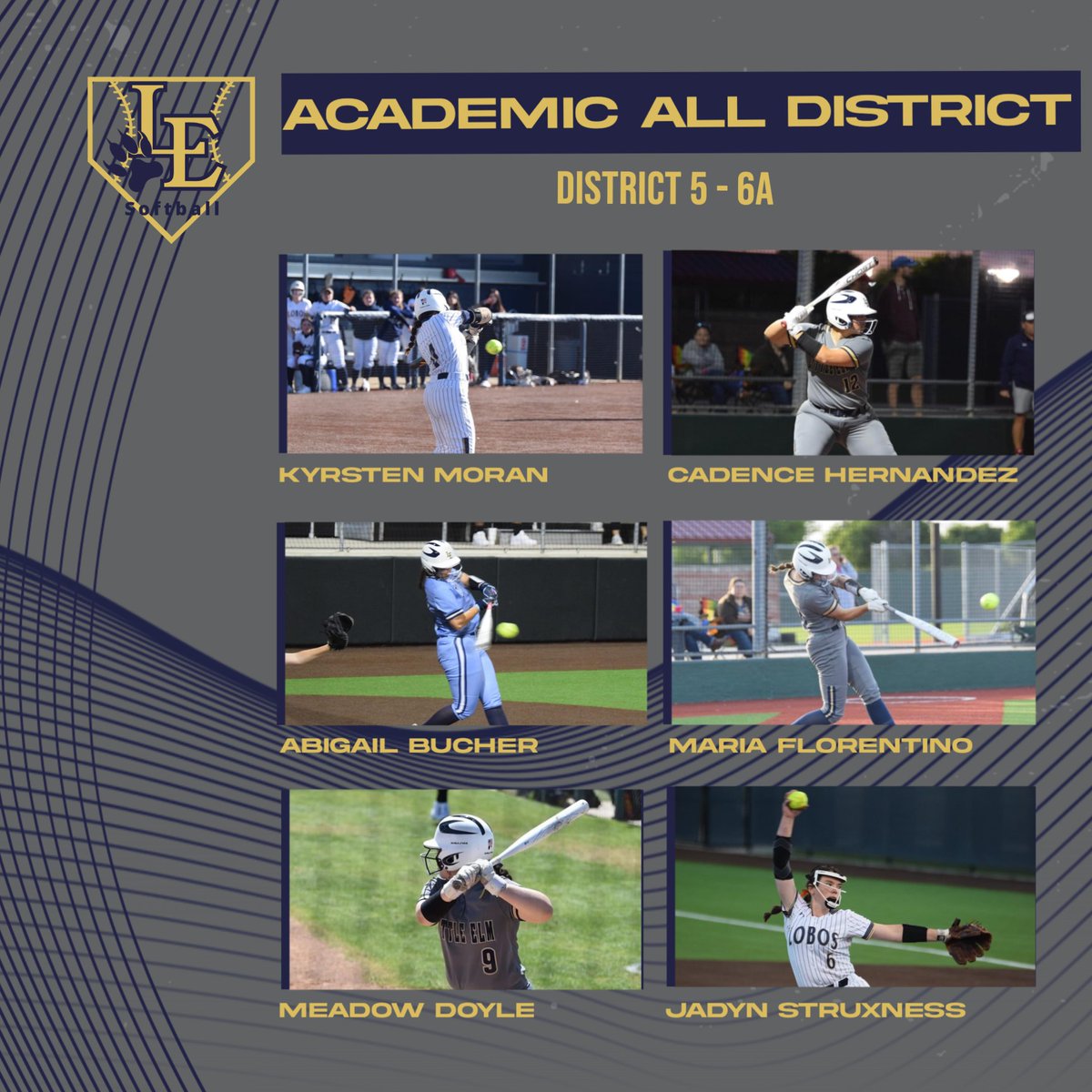 5-6A Academic All District! Very proud of these ladies for maintaining high academic standards while competing throughout the season! #StudentAthletes
<a href="/LEISDAthletics/">LEISD Athletics</a> <a href="/leisd/">Little Elm ISD</a> @LEHS_Principal @BSNSPORTS_Women