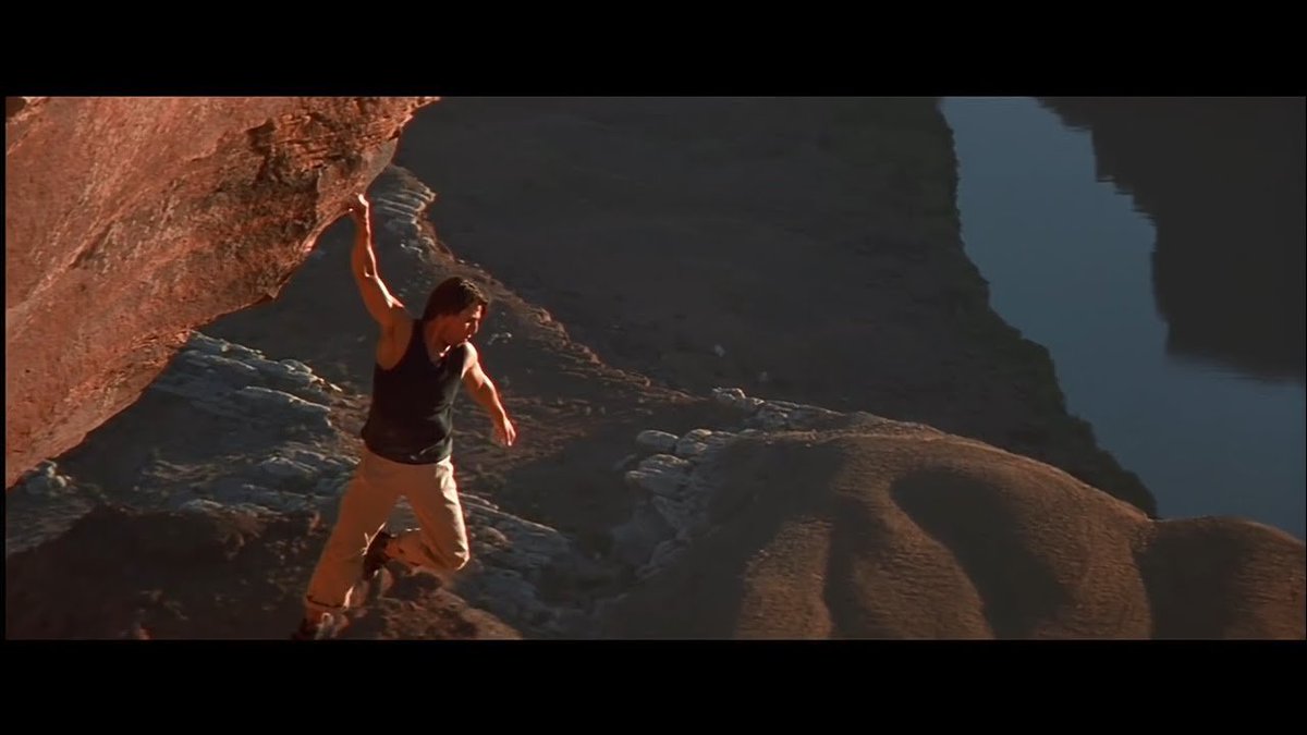 #Bales2023FilmChallenge
Day 31 - Movie Filmed in Utah

Mission: Impossible 2 - Ethan Hunt (Tom Cruise) does a free solo climb at Dead Horse Point State Park in Moab, Utah.