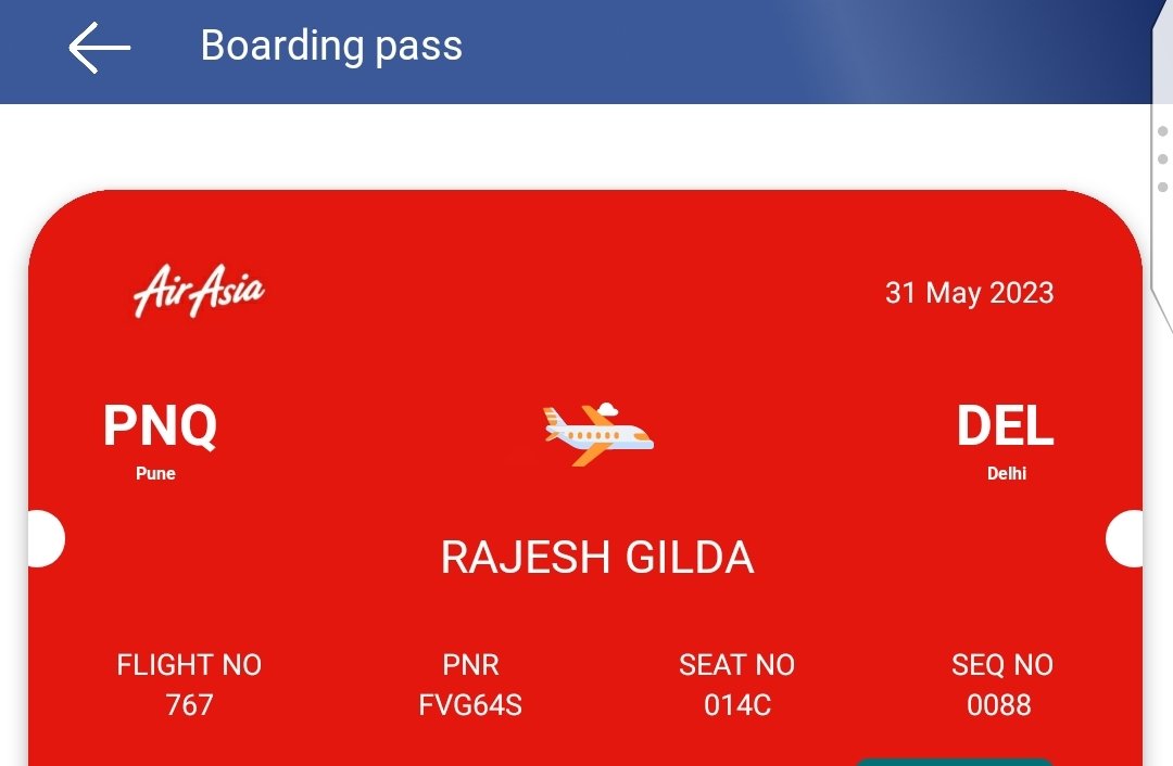 Raj Gilda (@rajgilda) on Twitter photo DIGI Yatra Woes with Air Asia
<a href="/airasia/">AirAsia</a> Tried to use Digi Yatra at Air Asia Flight 767 Pune to Delhi. Didn't work. staff saysAir Asia systems are undergoing merger - for 2 months Digi Yatra will not work. How pathetic ! <a href="/DigiYatra/">DigiYatra</a> <a href="/RNTata2000/">Ratan N. Tata</a> <a href="/BhaskaranSunil/">Sunil Bhaskaran</a> @airAsiaindian DIGI Yatra Woes with Air Asia
<a href="/airasia/">AirAsia</a> Tried to use Digi Yatra at Air Asia Flight 767 Pune to Delhi. Didn't work. staff saysAir Asia systems are undergoing merger - for 2 months Digi Yatra will not work. How pathetic ! <a href="/DigiYatra/">DigiYatra</a> <a href="/RNTata2000/">Ratan N. Tata</a> <a href="/BhaskaranSunil/">Sunil Bhaskaran</a> @airAsiaindian