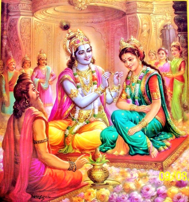 Today is the auspicious day of Rukmini vivah (also known as Rukmini haran)  the divine union of Devi Rukmini with Shri Krishna 💫🙏🙏
