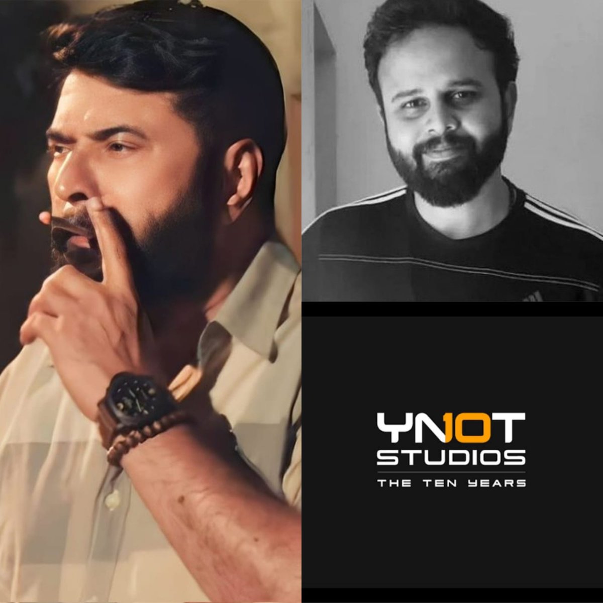 Reports:

Daring & Successful production banner who went on to produce multiple noteworthy Tamil films, #YNotStudios are set to make their direct Malayalam debut with #Mammootty's Rahul Sadasivan film which is touted to be a horror thriller film.

Shoot starts from Jun end /July.