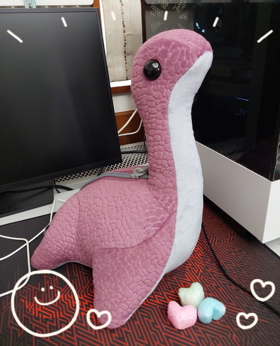 MamenekoSensei5's tweet photo. @NL_Gaming_jp 様よりいただきました🦕⋆͛
NL杯のRTキャンペーンのネッシーちゃんです！大事に可愛がります ありがとうございました。 https://t.co/ZUQgkBRN0E
