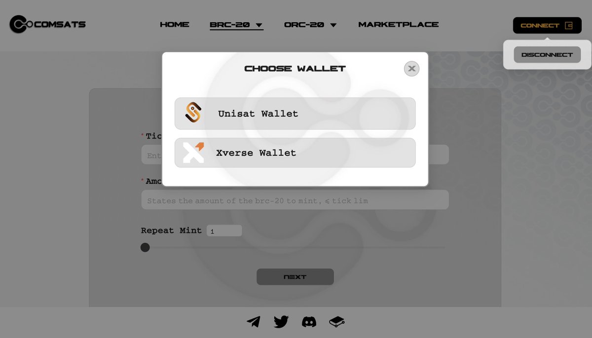 COMSATS INTEGRATES UNISAT &amp; XVERSE WALLET

Users can optionally connect with <a href="/unisat_wallet/">UniSat - wallet, explorer & extension for bitcoin.</a> or <a href="/xverse/"></a> wallets to easily pay for inscribe orders. With the Xverse wallet you can also use it on mobile.

👉 comsats.io

#Ordinals #BRC20 #ORC20
