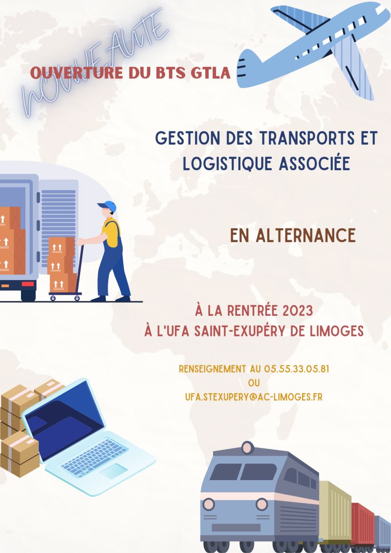 NOUVEAU !

Le #BTS #Gestion des #Transports et #Logistique Associée ouvre en septembre en #alternance !