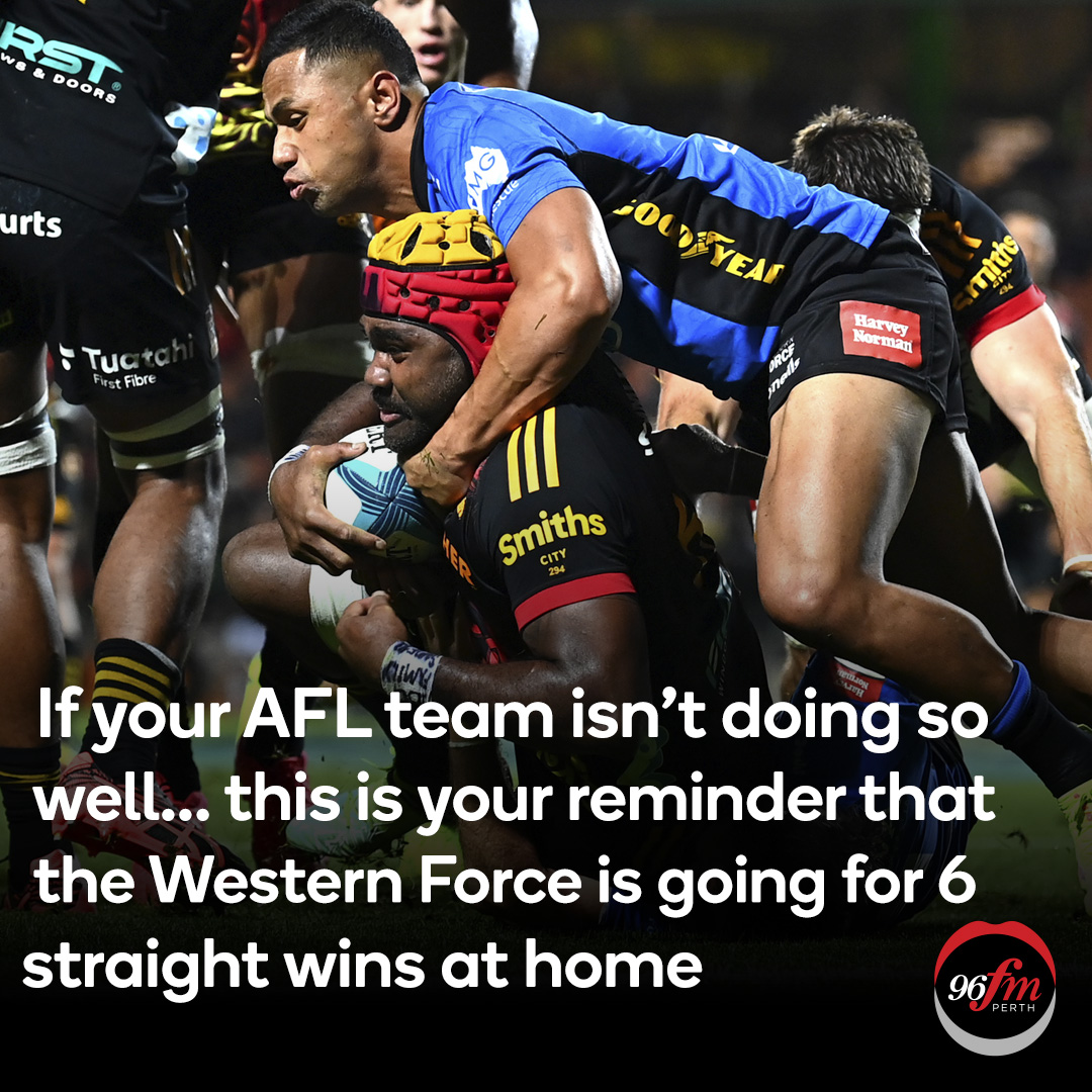 GOLD96FM's tweet photo. This weekend, @westernforce will face-off with the Chiefs who, lets just say, they have some *history* with 😬 🏉  Issak Fines-Leleiwasa caught us up on the goss this morning 💙 🎧 Listen here >> https://t.co/JGzqQ28H03 #westernforce #forceforever #feeltheforce https://t.co/E45E9fhDHM