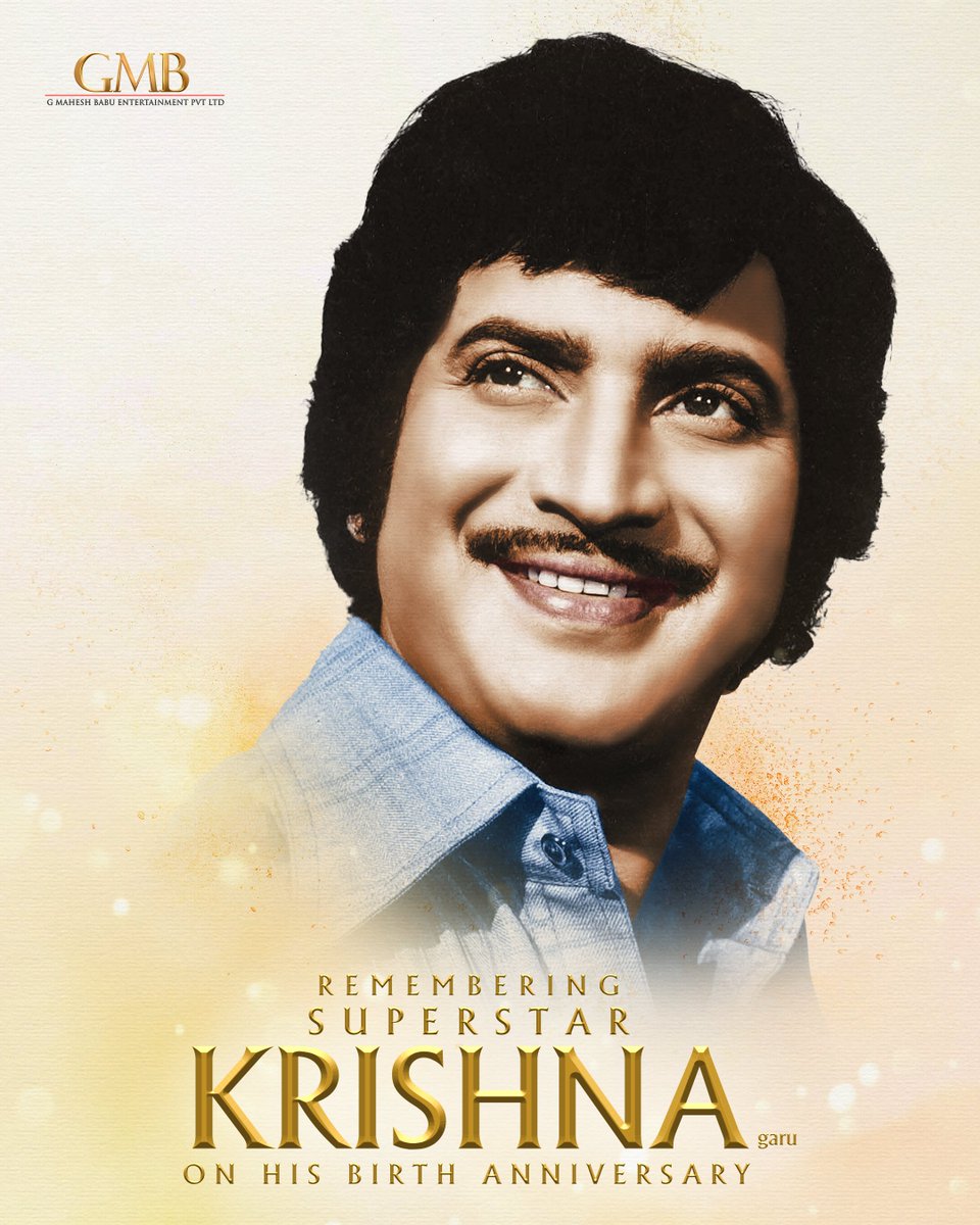 To the Actor who redefined Charisma! To the Star who broke the Barriers🌟 To the Director so Pathbreaking💥 To the Producer so Daring & Dashing🔥 Team @GMBents Celebrates & Honours the Legendary #SuperstarKrishna Garu on his 80th Birth Anniversary🤗 #SSKLivesOn 🙏#SSKForEver ❤️