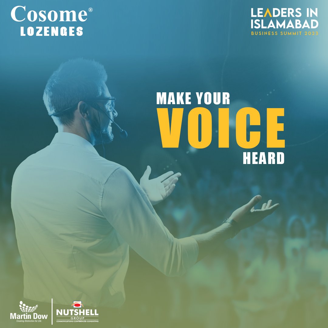 CosomeLozenges's tweet image. 𝐒𝐩𝐞𝐚𝐤 𝐔𝐩 and make your presence known at the 6th Edition of&quot;𝐋𝐞𝐚𝐝𝐞𝐫𝐬 𝐢𝐧 𝐈𝐬𝐥𝐚𝐦𝐚𝐛𝐚𝐝 𝐁𝐮𝐬𝐢𝐧𝐞𝐬𝐬 𝐒𝐮𝐦𝐦𝐢𝐭 𝟐𝟎𝟐𝟑&quot; Pakistan&apos;s premier corporate conference. Join us as we gather over 𝟏,𝟎𝟎𝟎 business experts and CEOs to shape the future of success.