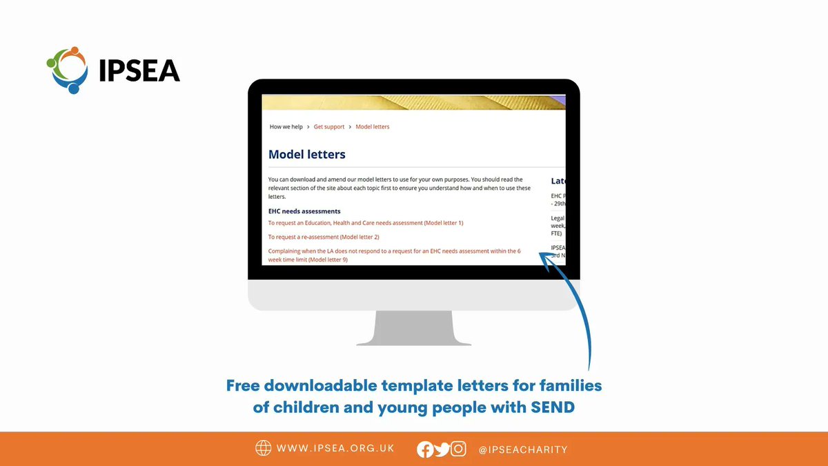Parents &amp; carers of children with #SEND 👇

Did you know that we have 21 free, downloadable template letters on our website? Letter topics include:

EHC needs assessments
Amending EHC plans
Annual reviews
Making a complaint about educational provision

🔗 buff.ly/2oSC0BP