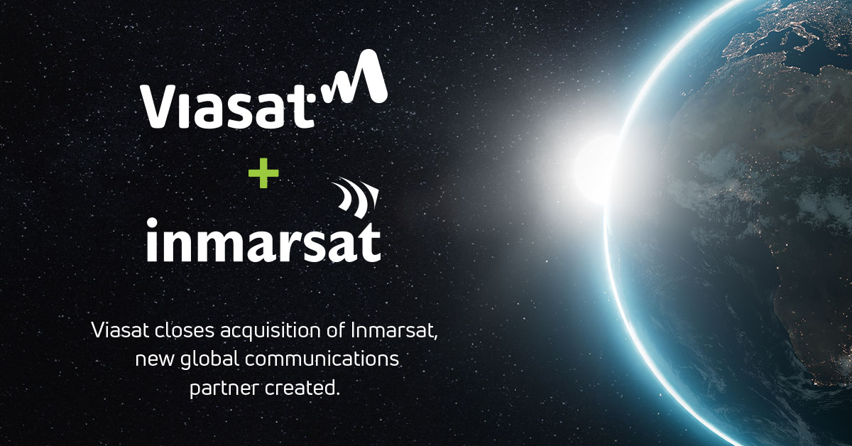 A new era begins! Welcome <a href="/InmarsatGlobal/">Inmarsat</a> to the Viasat team. 🛰 We look forward to a bright future ahead, combining our expertise and technology to meet the demands of our global customers. bit.ly/3IPopo6

#WeAreViasat
