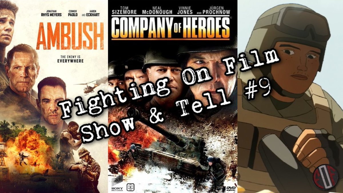 FightingOnFilm's tweet photo. 🚨NEW EPISODE🚨
This week we look at a trio of war films including 2023’s ‘Ambush’ a straight-to-streaming Vietnam film. Then 2013’s ‘Company Of Heroes’ and ending with an animation - ‘R.A.S’.
Join us here: https://t.co/WIGeyMHlTB
#pidcast #films #movies #cinema #warmovies https://t.co/Qco3UkTSib