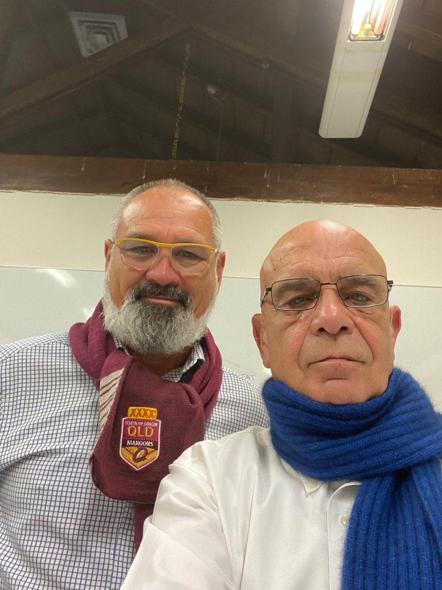 i2i_Global's tweet photo. ooops!! CEO and Chairman on opposing teams (for once) #StateofOrigin #Origin https://t.co/LcIdgse0gI