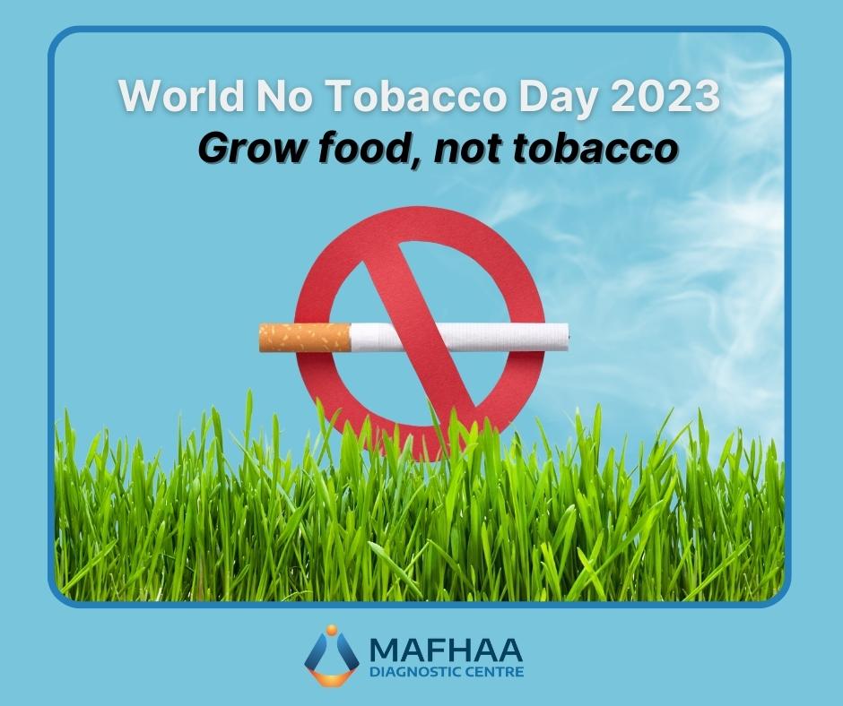 MafhaaDC's tweet photo. World No Tobacco Day 2023: We need food, not tobacco
Tobacco growing and production exacerbates food insecurity

#NoTobaccoDay
#MDC
#healthcareforhealthylife
#testwithconfidence https://t.co/N4KQ7j5Le5